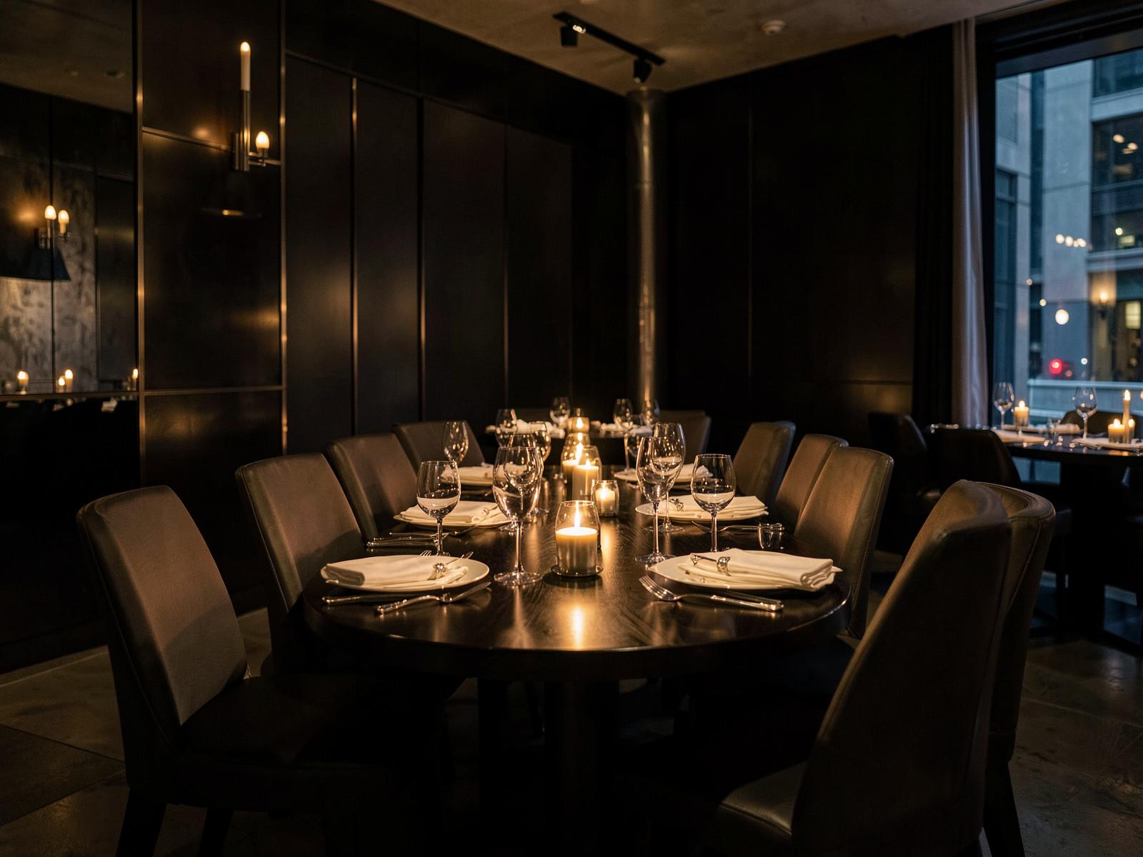 Gedeck für Private Dining